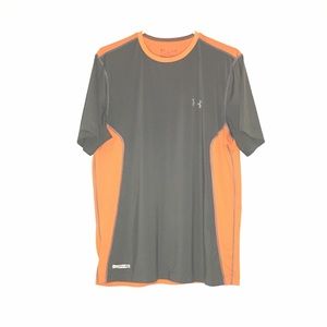 Under armour heat gear orange/grey size-L